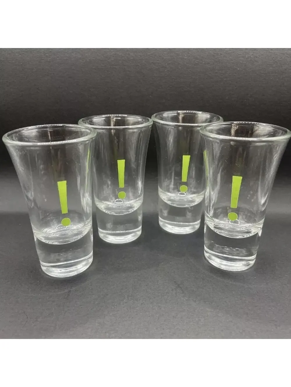 Vintage Exclamation Point Shot Glasses - Set of Four